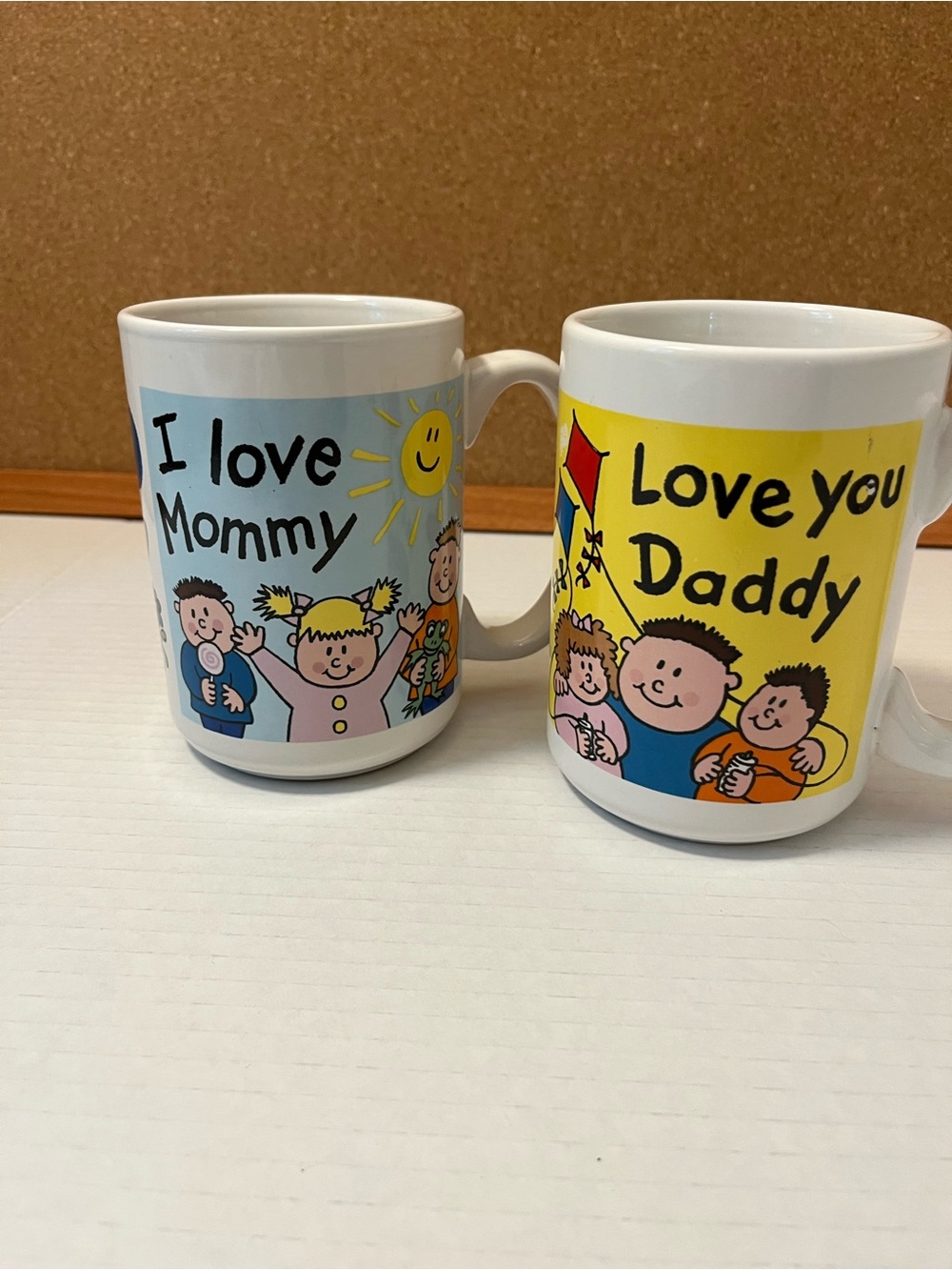 I Love Mommy / Love You Daddy Ceramic Mugs - Set of 2